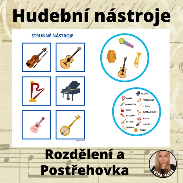 Hudební nástroje - rozdělení a postřehovka