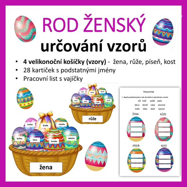 Rod ŽENSKÝ - určování vzorů