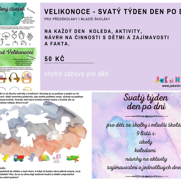 VELIKONOCE - SVATÝ TÝDEN DEN PO DNI