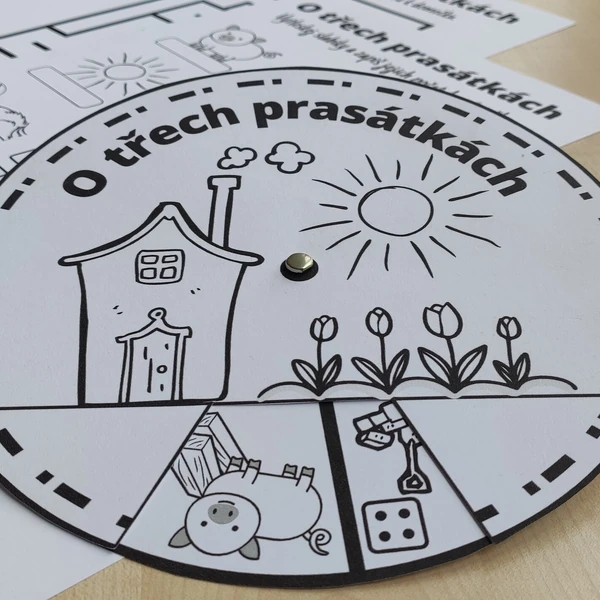 Pohádkové kolečko + pracovní listy - O TŘECH PRASÁTKÁCH 