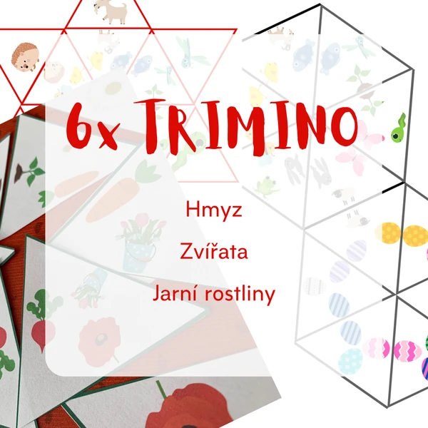 6x TRIMINO s jarní/velikonoční tématikou