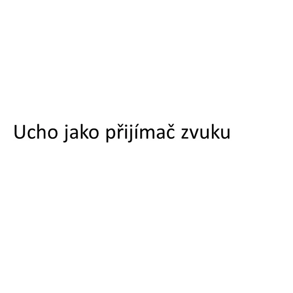 Ucho jako přijímač.