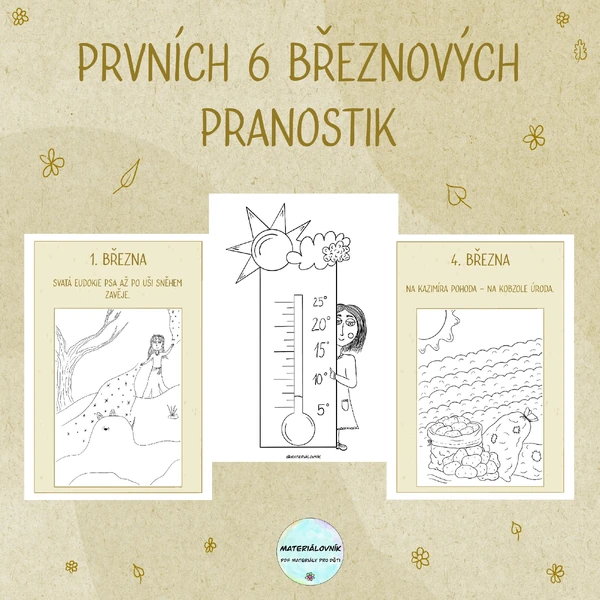 Březnový pranostikář - Prvních 6 dní omalovánek