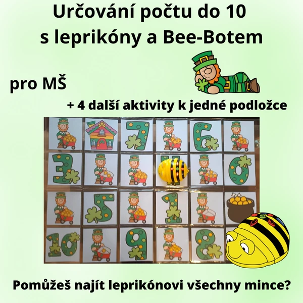 Určování počtu do 10 s leprikónem a Bee-Botem