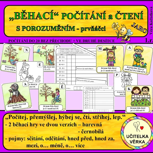 „BĚHACÍ“ POČÍTÁNÍ a ČTENÍ S POROZUMĚNÍM – prvňáčci – JARO