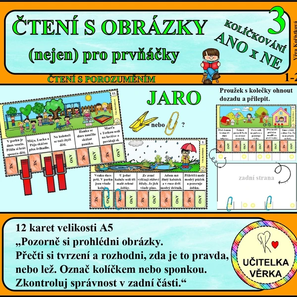 ČTENÍ S OBRÁZKY (nejen) pro prvňáčky 3 – ANO x NE – JARO