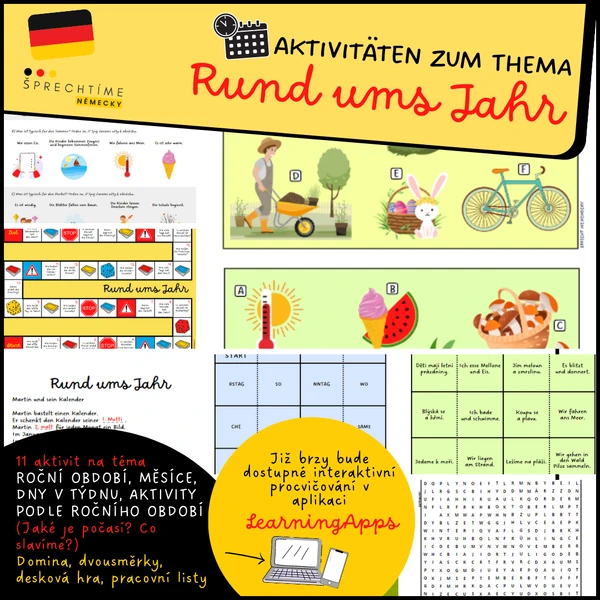11 aktivit k tématu "Rund ums Jahr"