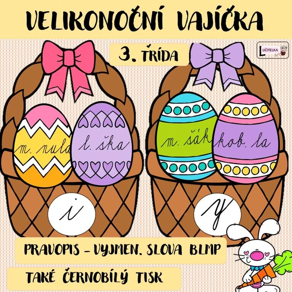 Velikonoční vajíčka = vyjmenovaná slova BLMP
