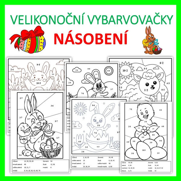 VELIKONOČNÍ VYBARVOVAČKY - NÁSOBENÍ