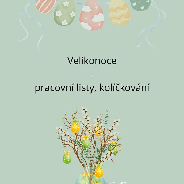 Velikonoce - pracovní listy, kolíčkování