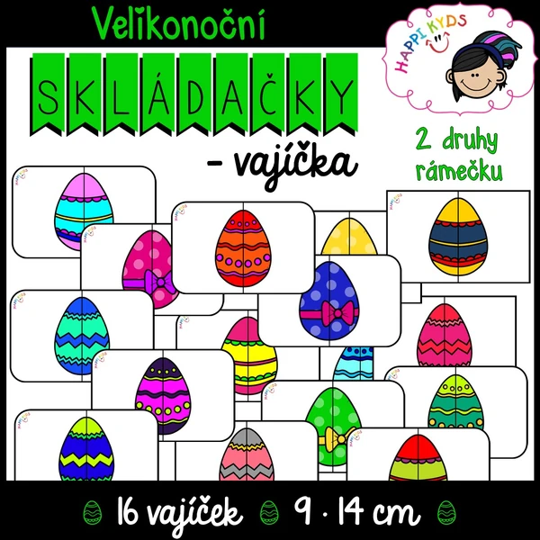 VELIKONOČNÍ SKLÁDAČKY - vajíčka