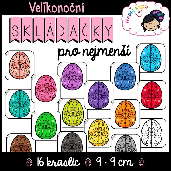 VELIKONOČNÍ SKLÁDAČKY pro nejmenší (BARVY)
