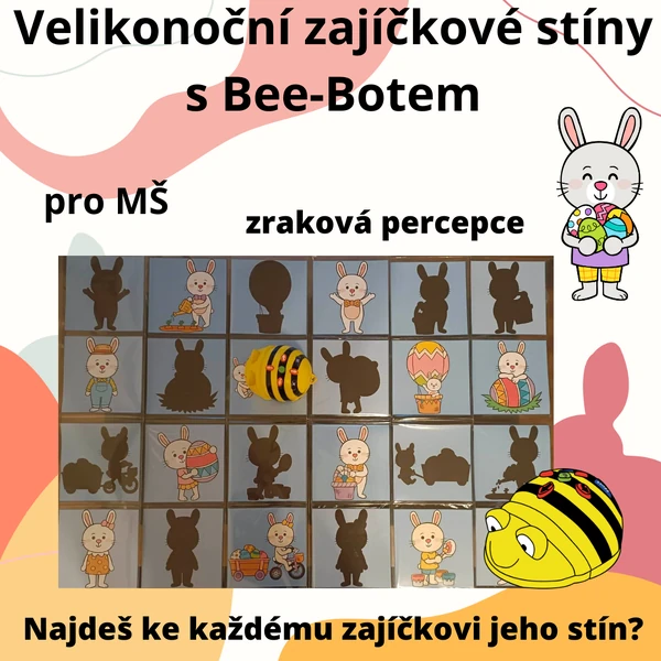 Velikonoční zajíčkové stíny s Bee-Botem