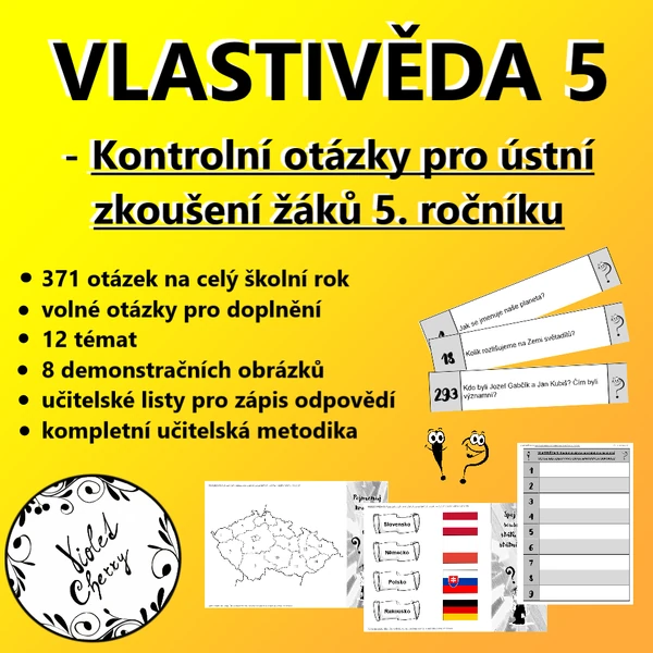 VLASTIVĚDA 5: Kontrolní otázky pro ústní zkoušení žáků 5. ročníku