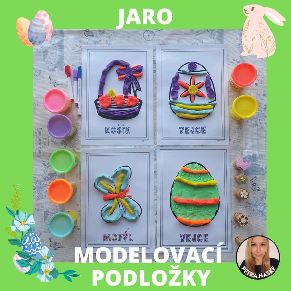 Jarní modelovací podložky (omalovánky)
