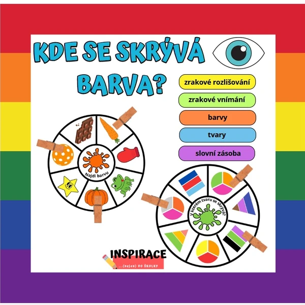 KOLEČKA pro poznávání a hledání barev