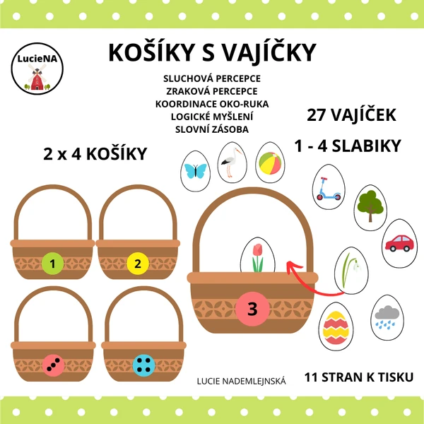 Košíky s vajíčky