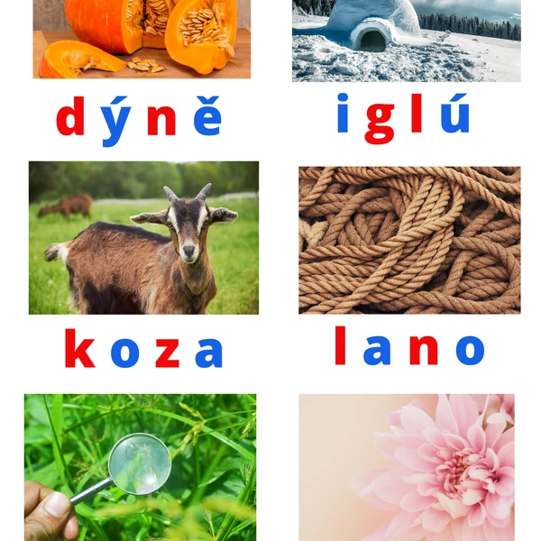 Montessori malá pohyblivá abeceda s předlohami