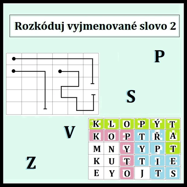 Rozkóduj vyjmenované slovo 2