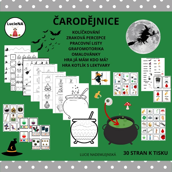 Čarodějnice - pracovní listy