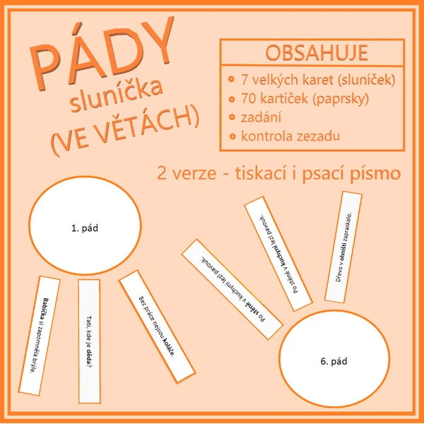 PÁDY - sluníčka (ve větách)