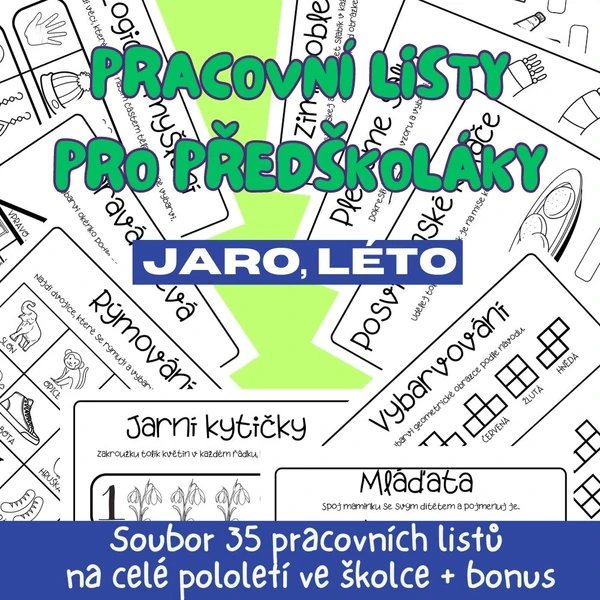 Pracovní listy pro předškoláky - OD LEDNA DO ČERVNA