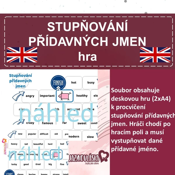 Stupňování přídavných jmen hra