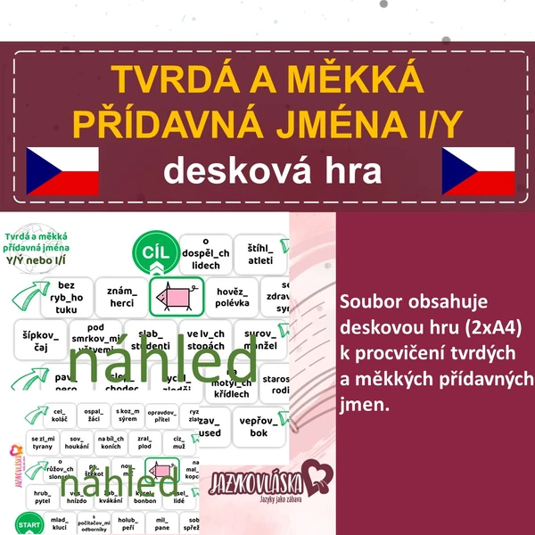 Tvrdá a měkká přídavná jména hra