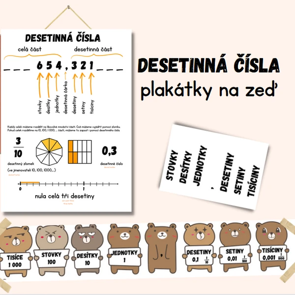 Desetinná čísla - plakát