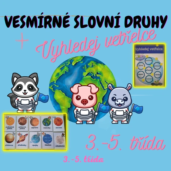 Vesmírné slovní druhy + Vyhledej vetřelce