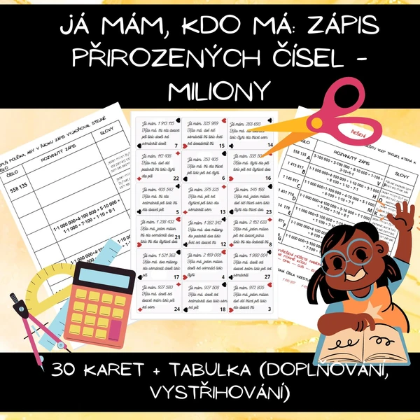 Já mám, kdo má + PL: zápis přirozených čísel - miliony