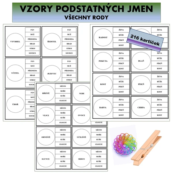 VZORY PODSTATNÝCH JMEN 