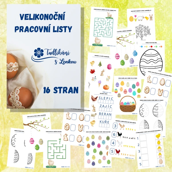 Velikonoční pracovní listy pro předškoláky 🐣
