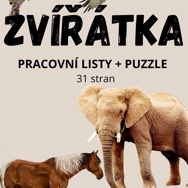 ZVÍŘÁTKA - pracovní listy,puzzle