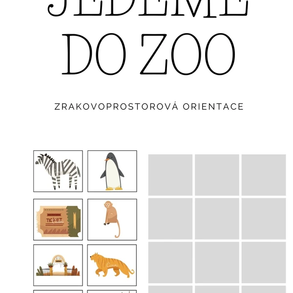 Jedeme do zoo - Zrakovoprostorová orientace