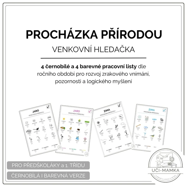Procházka přírodou - venkovní hledačky