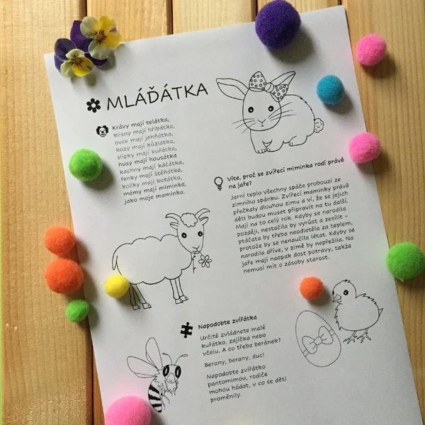 Velikonoční pracovní listy (6 symbolů, říkanky, omalovánky, aktivity, zajímavosti)
