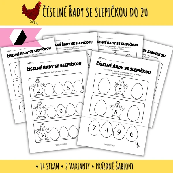 Číselné řady do 20 se slepičkou