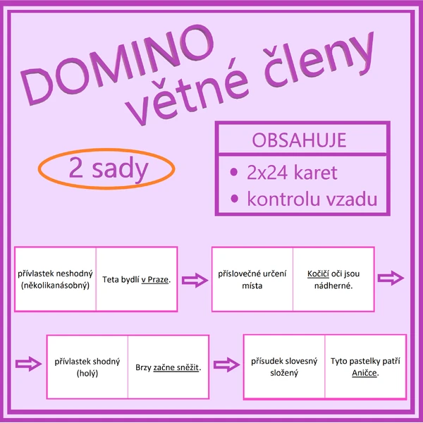 Domino - větné členy (2x domino)