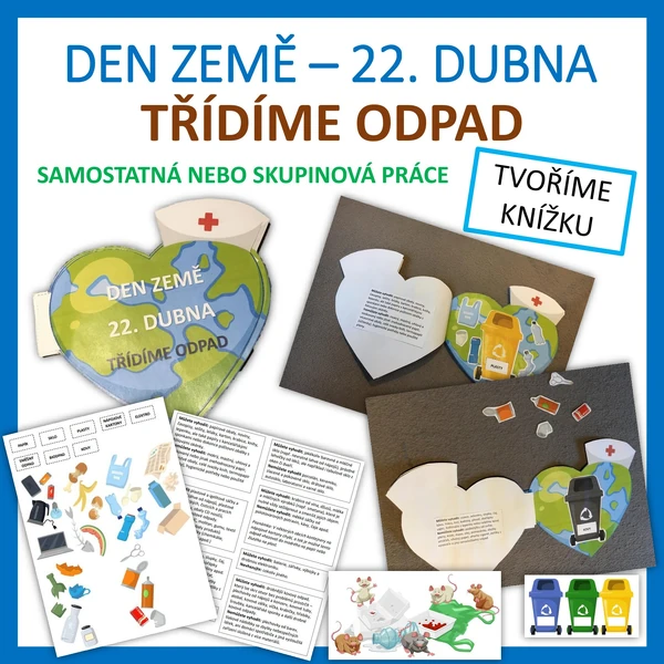 DEN ZEMĚ - TŘÍDÍME ODPAD (tvoříme knížku)