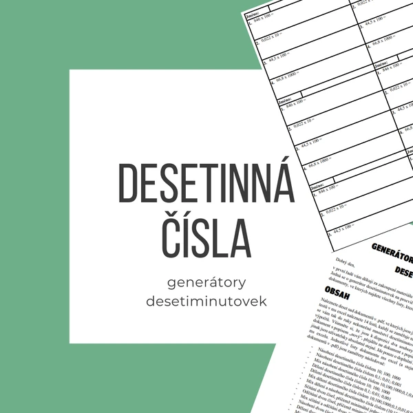 Desetinná čísla - generátory desetiminutovek
