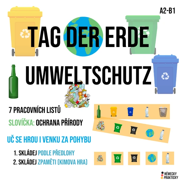 TAG DER ERDE, UMWELTSCHUTZ - Pohybová Kimova hra i venku, naučte slovíčka prožitkovým učením