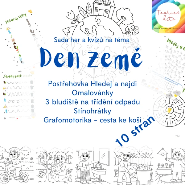 Den Země - kvízy a omalovánky
