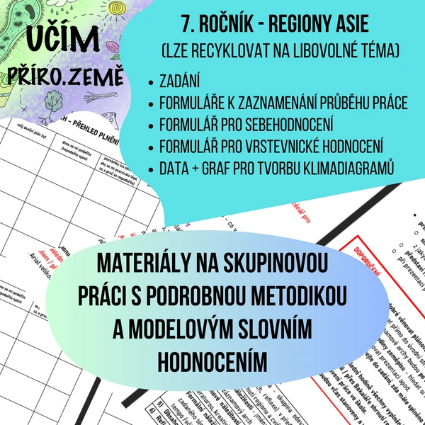 Materiály pro skupinovou práci - regiony Asie (ale lze na libovolné téma)