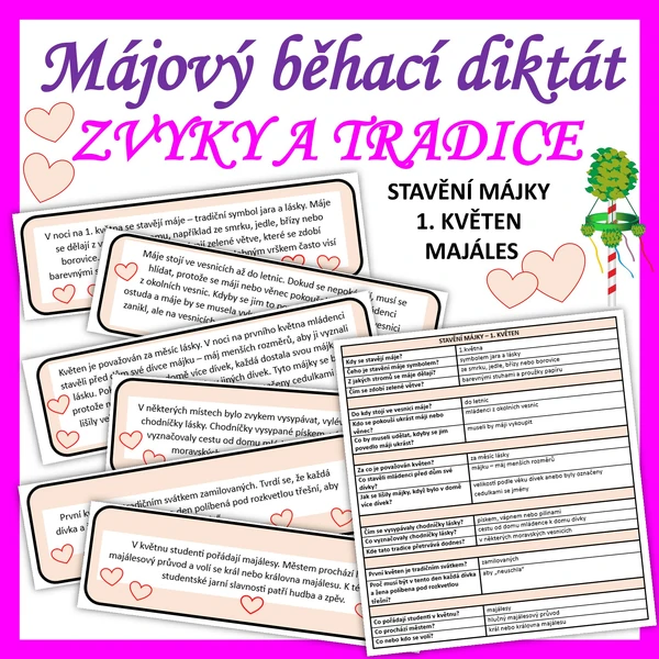 Májový běhací diktát - ZVYKY a TRADICE