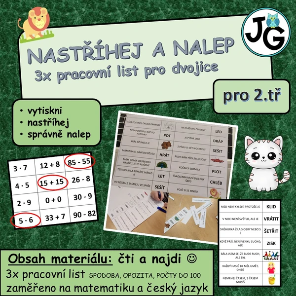 Nastříhej a nalep správně