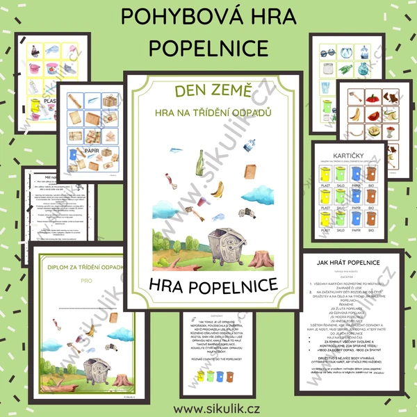 POHYBOVÁ HRA NA DEN ZEMĚ POPELNICE