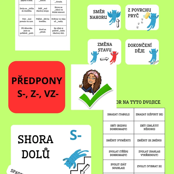 Předpony S-,Z-,VZ- hravě