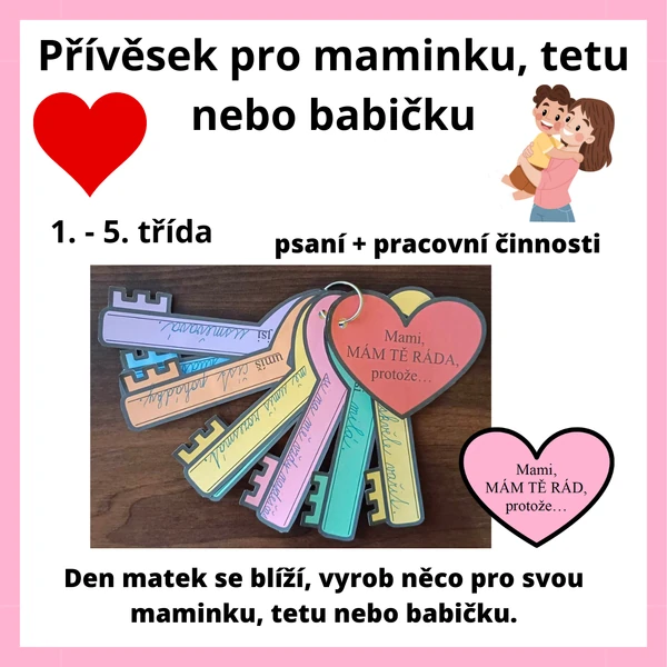 Přívěsek pro maminku, tetu nebo babičku ke Dni matek