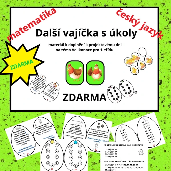 Další vajíčka s úkoly - DOPLNĚK K PROJEKTOVÉMU DNI - VELIKONOCE - ZDARMA